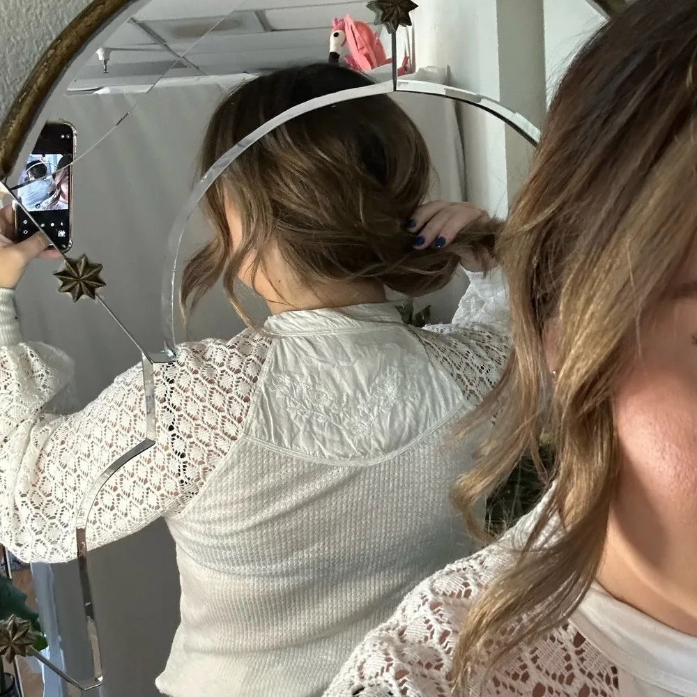 Free People Sweetest Thing Thermal Top White Size XS - Image 5