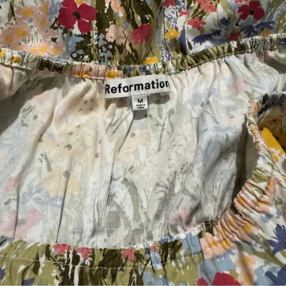 Reformation Woods Countryside Floral Mini Dress in Multicolor size Medium - Image 4