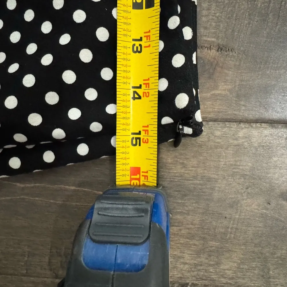 Lands End Mid Rise Slim Leg Black and White Polka Dot Pants Size 8 50’s Vibe Fun - Image 11