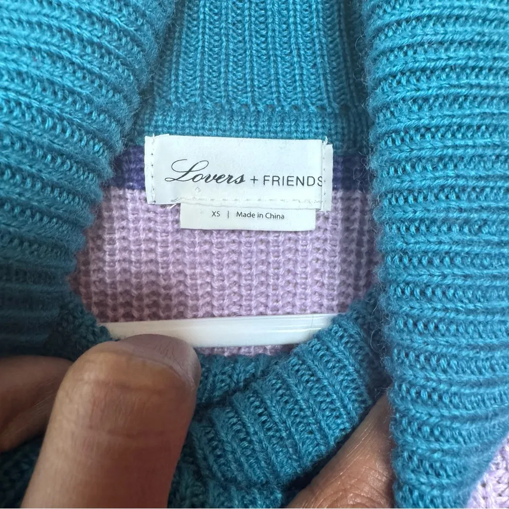 Lovers + Friends Marianne Striped Turtleneck Sweater - Image 3