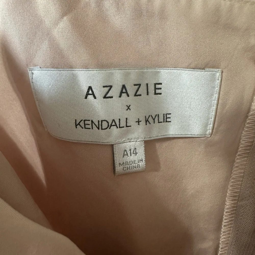 Azazie x Kendall + Kylie Dress Size A14 English Rose Cowl Stretch Satin Mermaid - Image 7