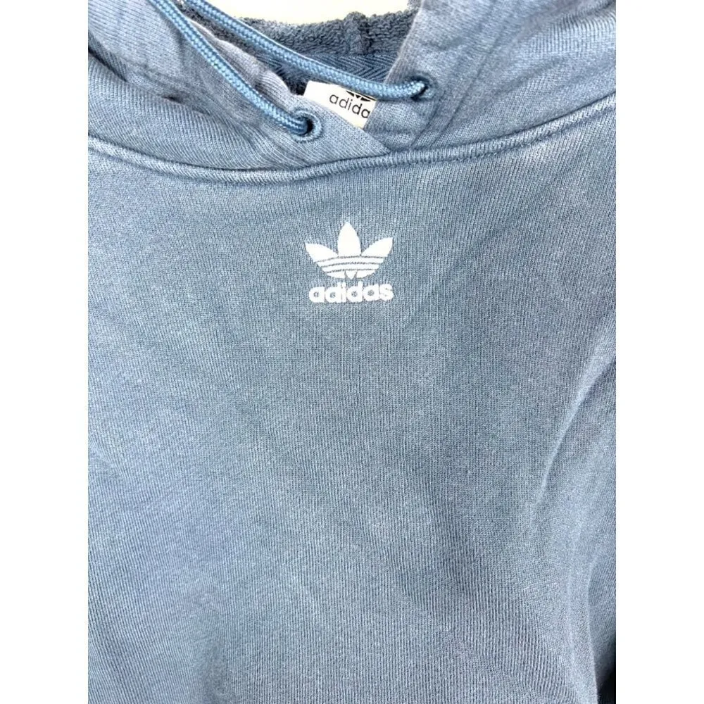Adidas blue cropped‎ hoodie - Image 4