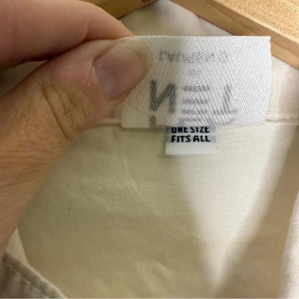 Planet by Lauren G Ivory Cotton Blouse with Circle Detail – One Size White Size L - Image 5