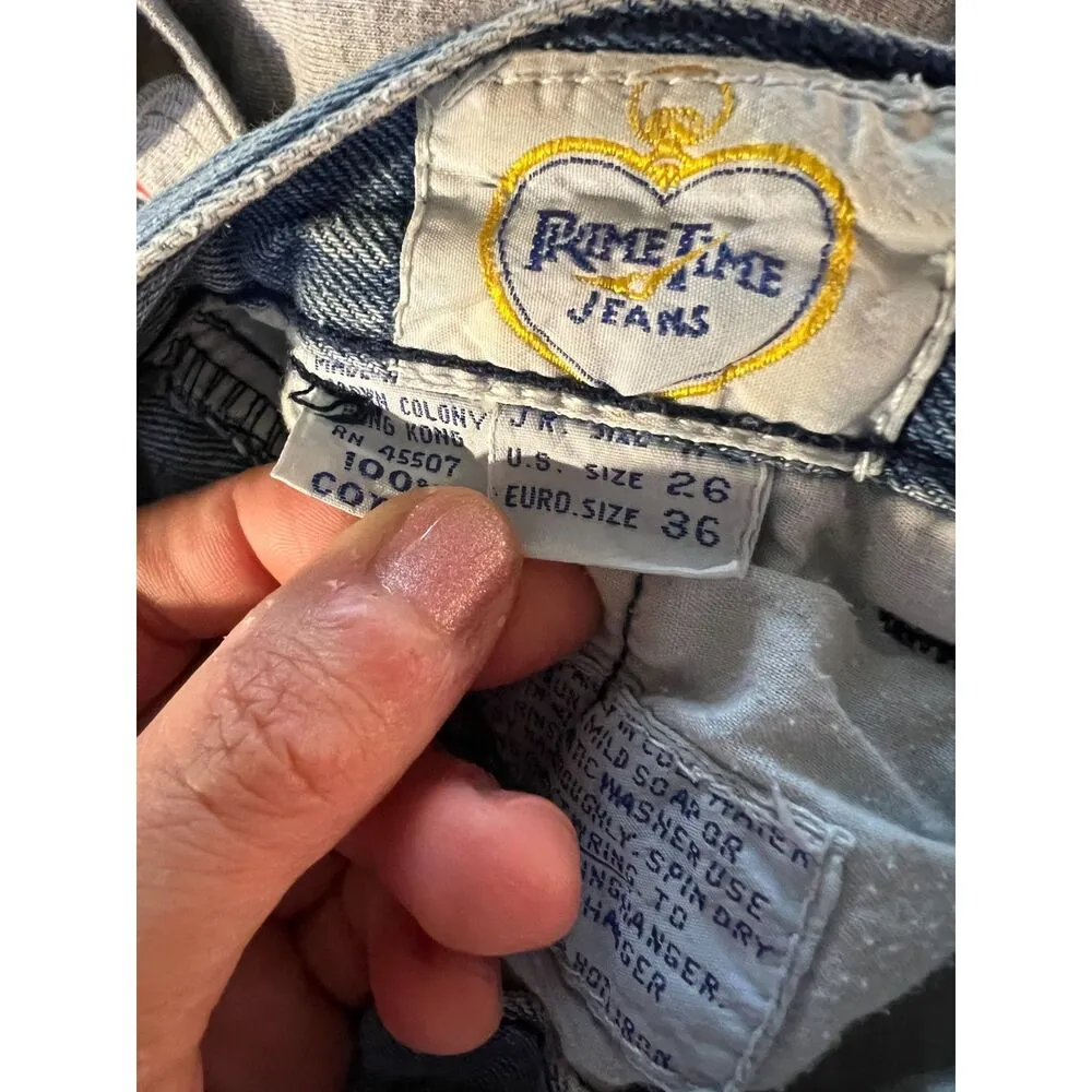 PRIME TIME JEANS Vintage 90s High Rise Mom Denim Jeans Womens 26 - Image 3
