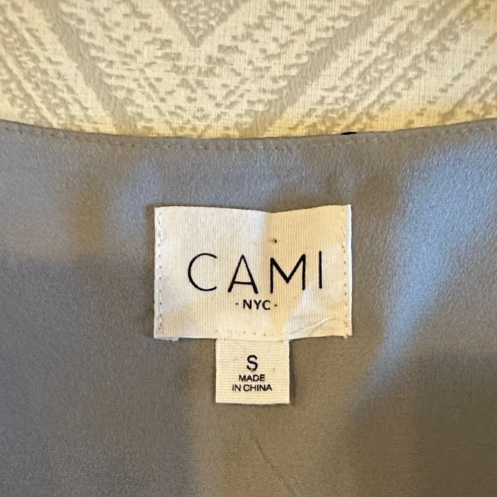 Cami NYC Silver with Black Stars Women's Silk Camisole Tank Top - Size S - Image 5