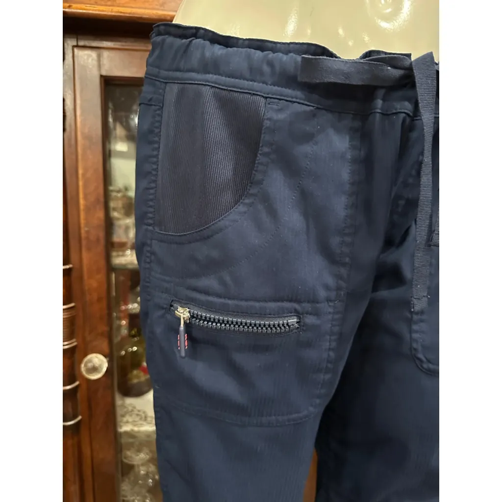 Women's Koi Navy Straight Leg Scrub Pants S with Pink Accents Blue - Image 5