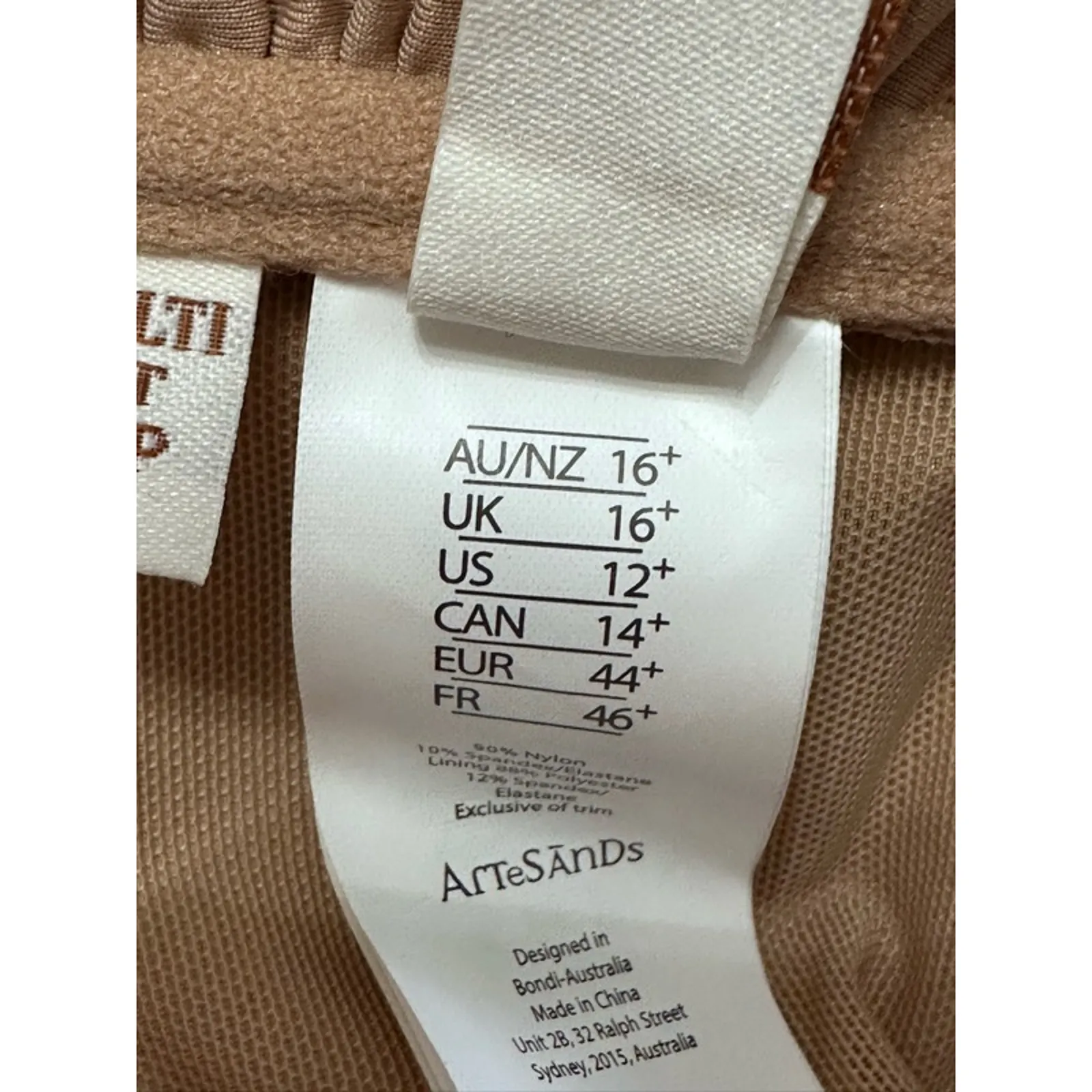 Artesands Bandeau Swim Top Frill Floral Design Stretch Multicolor Women's 12 NWT - Image 9