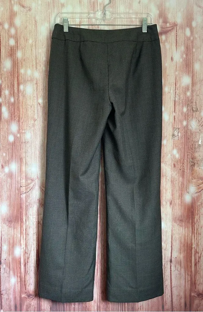 Nine West Black Houndstooth Tan Plaid Trouser Suit Pants - Image 5