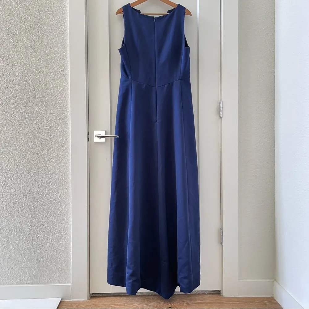 Vintage  Navy Blue Ballgown Dress Iridescent Fit n Flare Size XL - Image 3