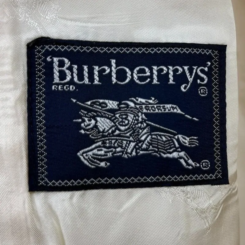 Burberry's VINTAGE '70s L Butter Yellow Gold Button Double Breasted Wool Blazer - Image 5