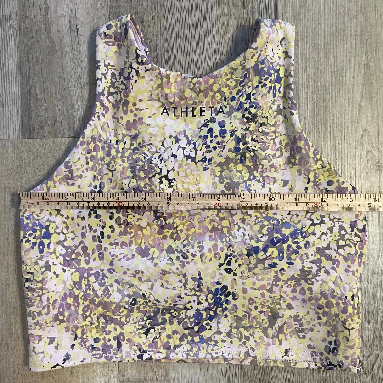 Athleta Conscious Train Crop Bra A-C, Dynamic Leopard Grey,Size S - Image 5