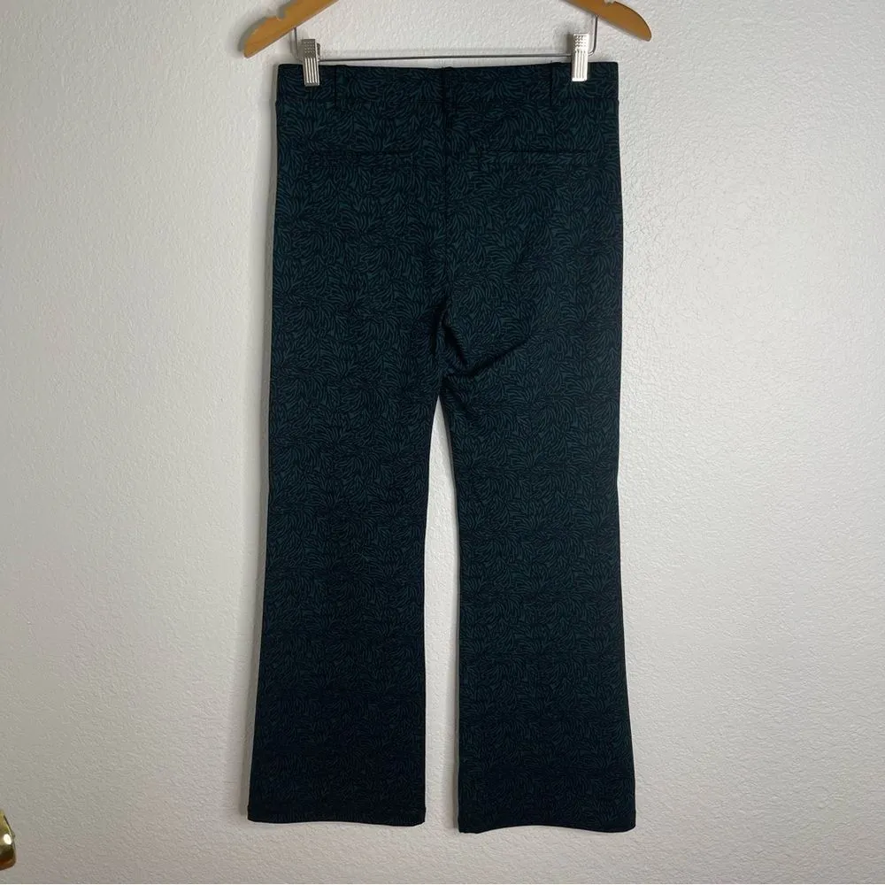 Betabrand Black & Green Printed‎ Career Pants Size Medium Petite - Image 3