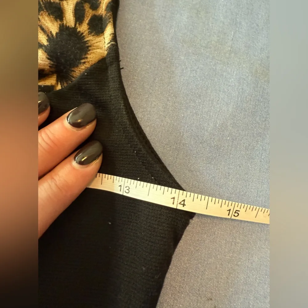 Bar III Black and Brown Fit and Flare Midi Dress - Image 5