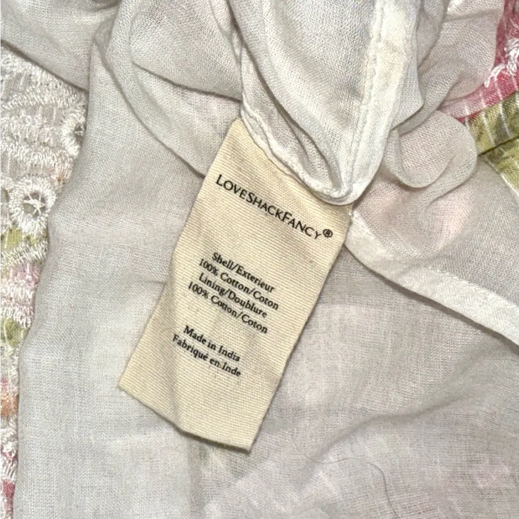 LoveShackFancy Deanna Pink Floral Halter Mini Dress size Small - Image 10