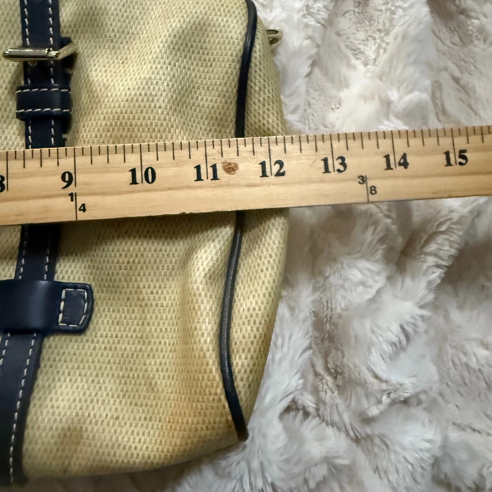 Dooney &‎ Bourke Satchel Tan Brown Signature Coated Canvas Zip Top Crossbody - Image 7