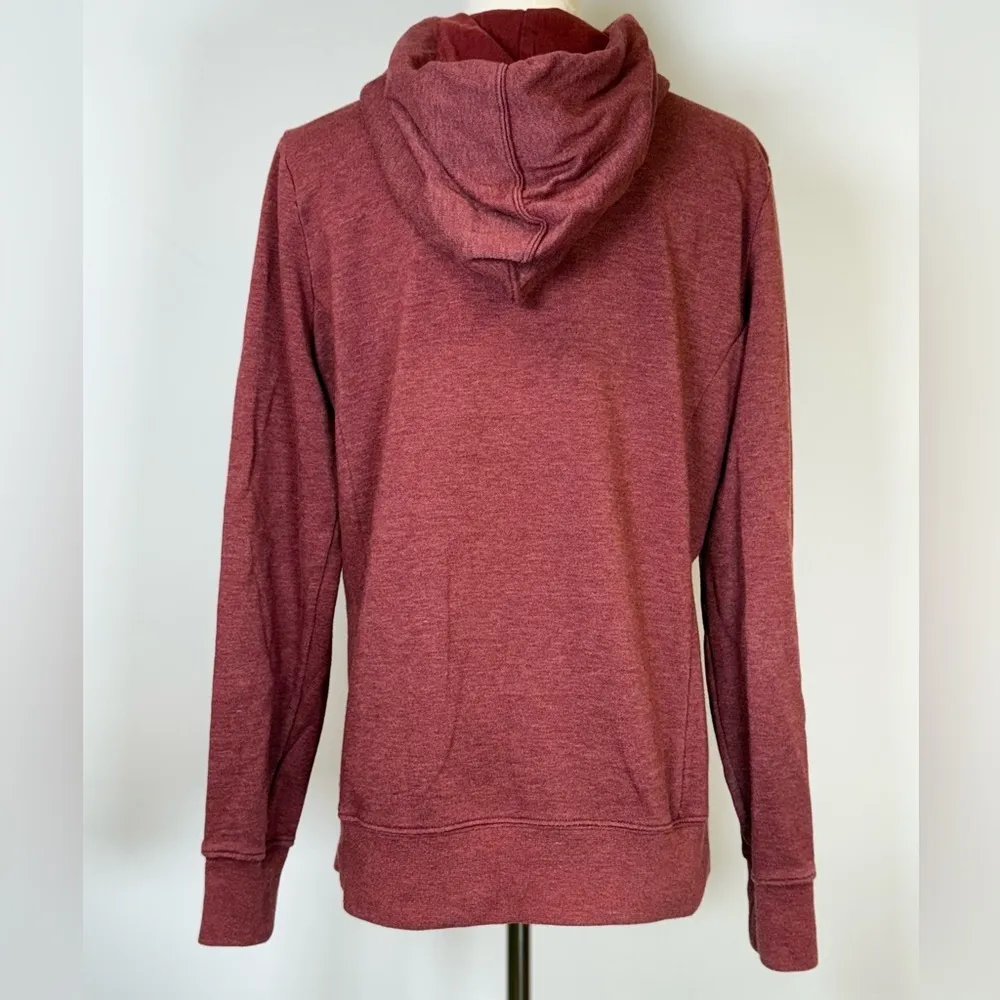 The North Face Hoodie Heathered Burgundy Metallic Logo Women’s Size Medium - Image 4