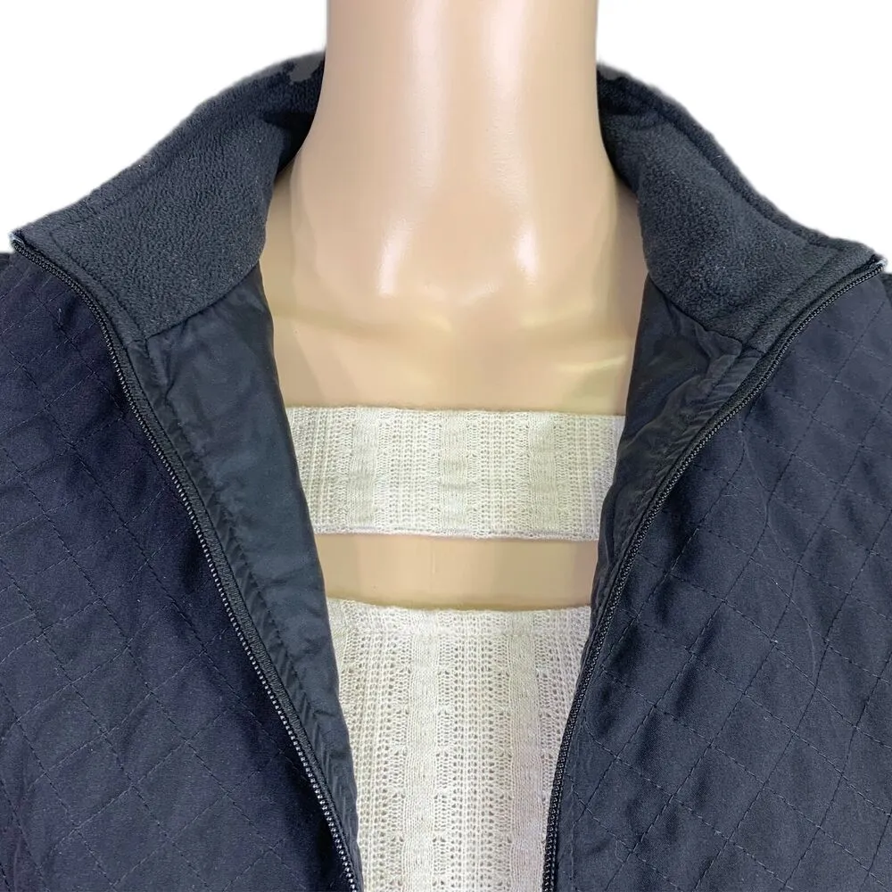 Columbia Womens Vest Quilted Lightweight Outdoor Full Zip Sleeveless Black Med - Image 3