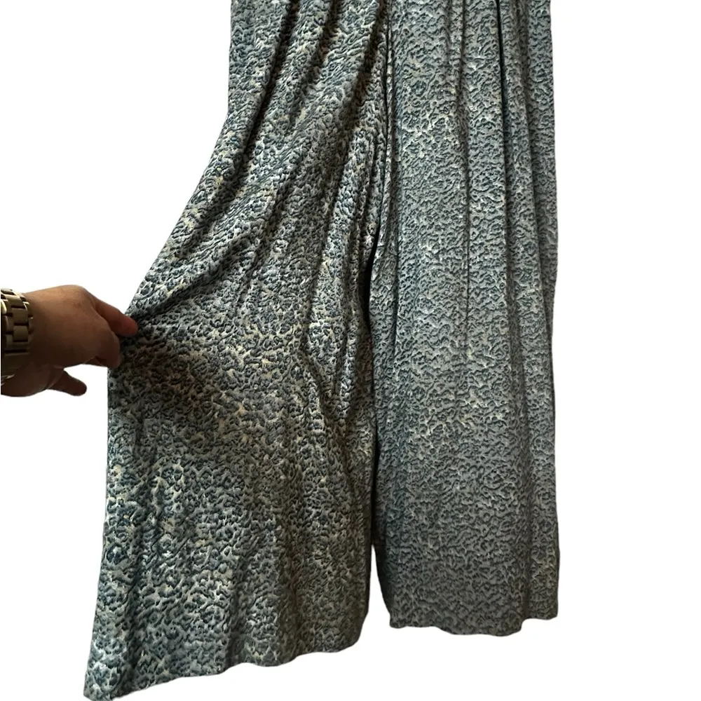 Vintage 90s St Tropez West Womens Wide Leg Jumpsuit Dress Beaded Fringe Size 6 - Image 8