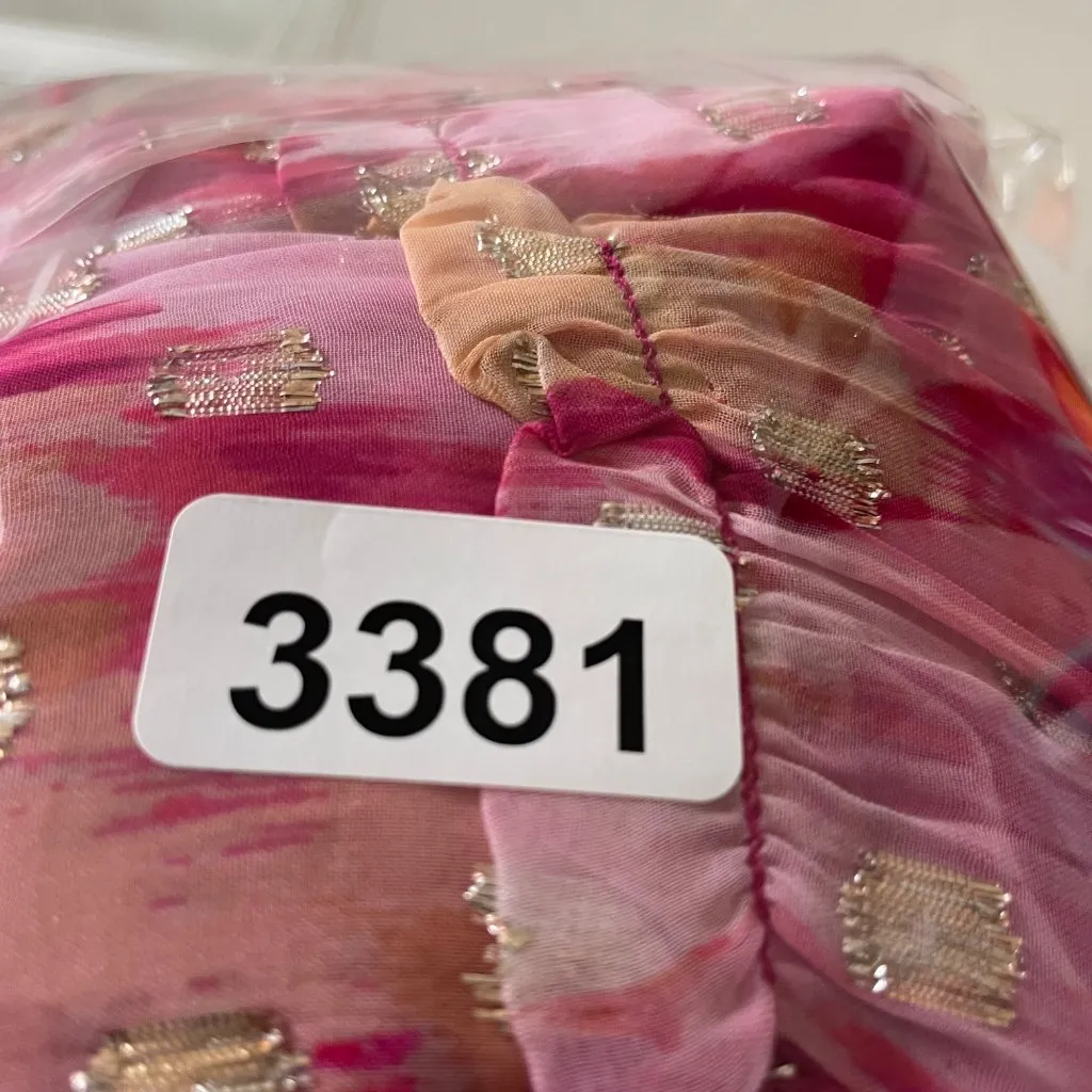 Loft Floral Ikat Clip Balloon Sleeve Off‎ The Shoulder Midi Dress S Metallic - Image 10