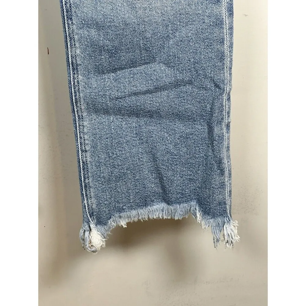 Anthropologie McGuire Gainsborough Bootcut Raw Hem Light Wash Denim Jeans Sz 29 Blue - Image 3