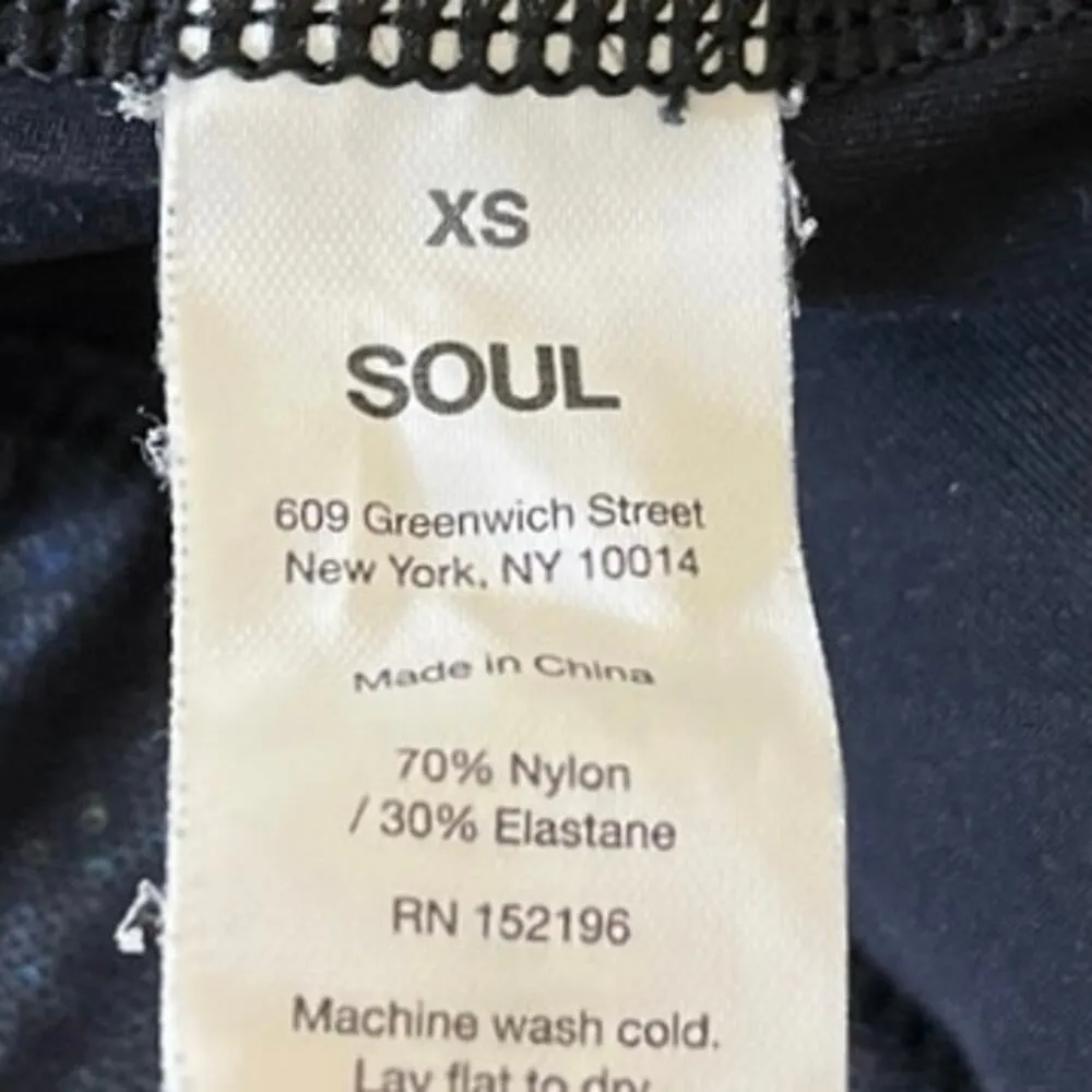 Soul Women's Black Scoop Neck Strappy Back Pullover Athletic Yoga Sports Bra XS - Image 4