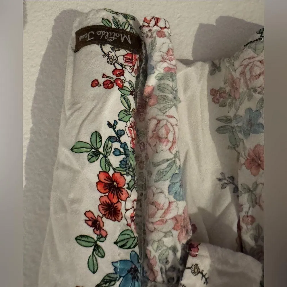 Matilda Jane Our Atlas Top Floral Button Up Boho Cottage Hi Low Hem Size Large - Image 6