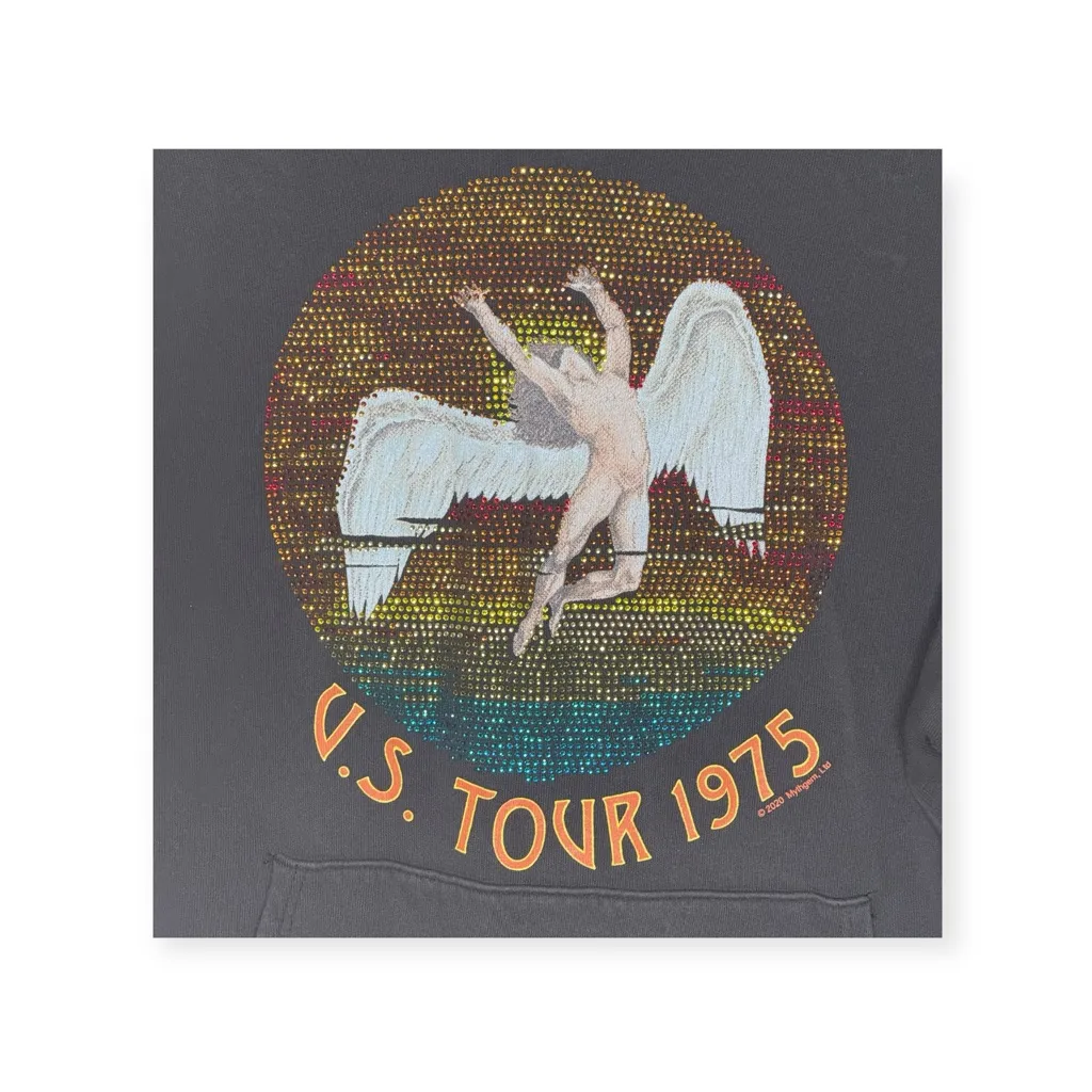 Rare: Lauren Moshi ♫ Melanie Led Zeppelin Crystal Pullover Hoodie ♫ Onyx Rainbow - Image 9