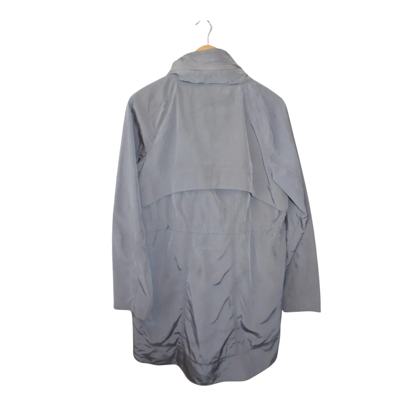 Athleta Anorak Jacket M Gray‎ Parka Hooded Packable Lightweight - Image 2