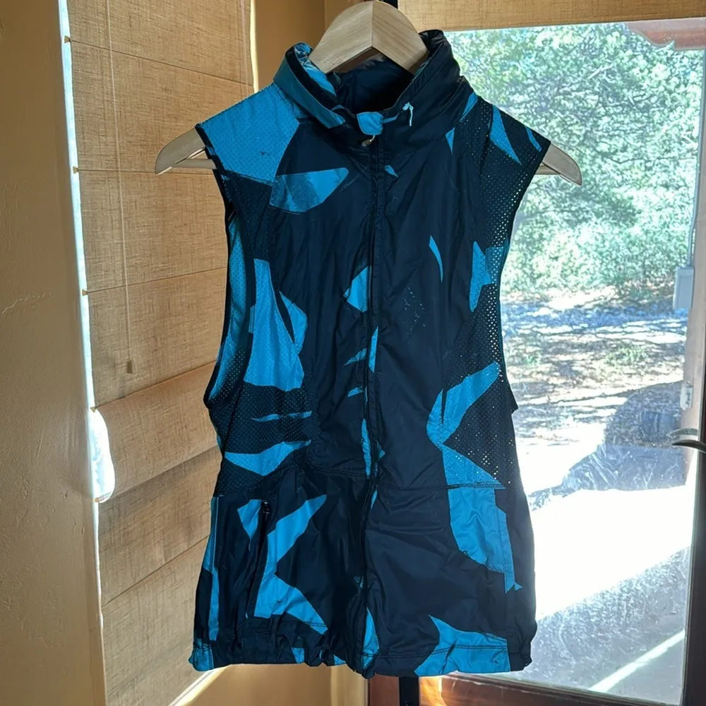 Lululemon Pack-It Vest Back Spin Stroke Peacock Blue Black Size 6 - Image 12
