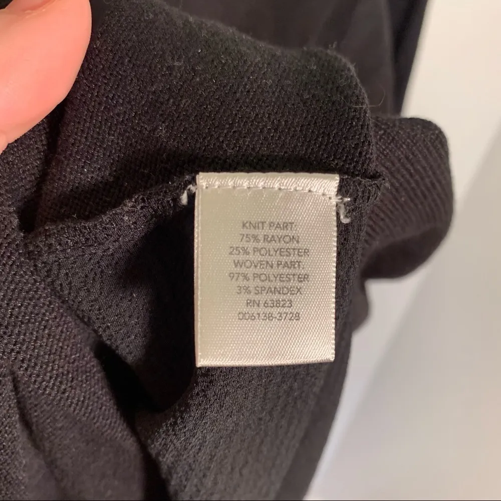 Christopher & Banks Mixed Media Scoop Neck Sweater Black - Image 6