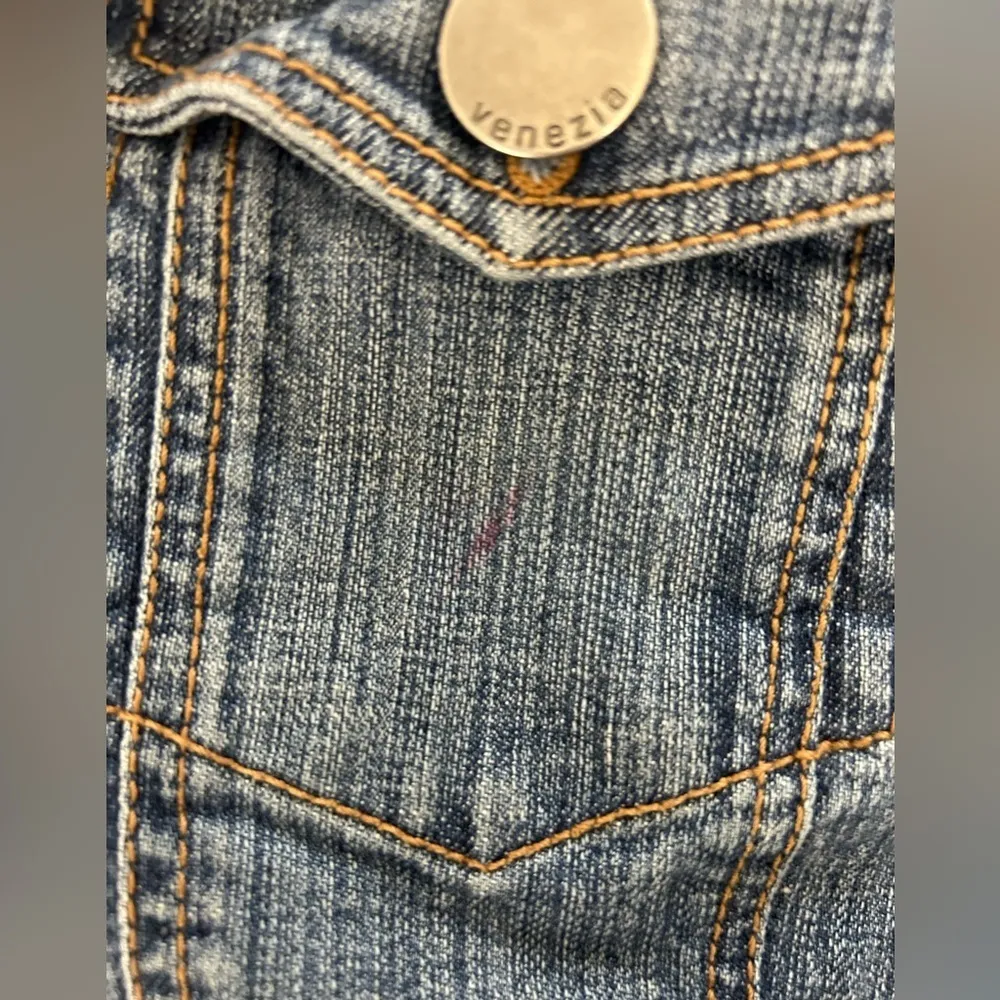 Venezia Denim Jacket Crop Stretch Y2K Size 14/16 Stretch Blue - Image 10