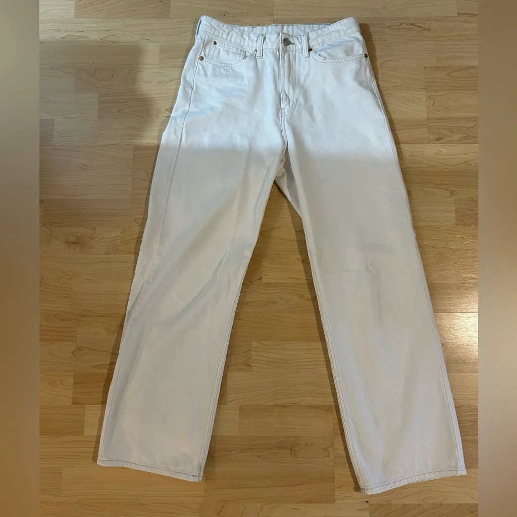 H&M Women's White Straight Leg Jeans - Image 4