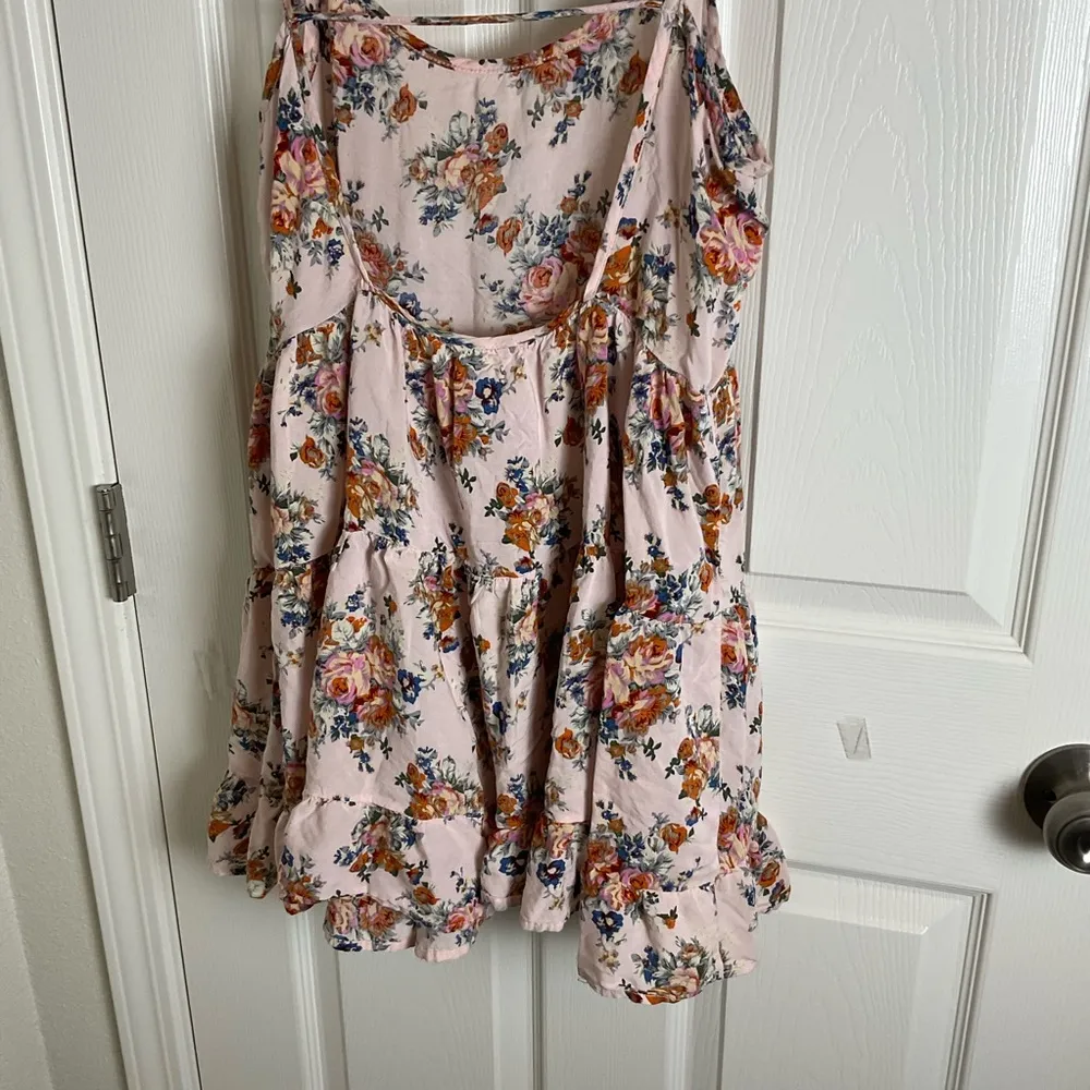 Forever 21 Floral Spaghetti Strap Dress size large Pink - Image 7