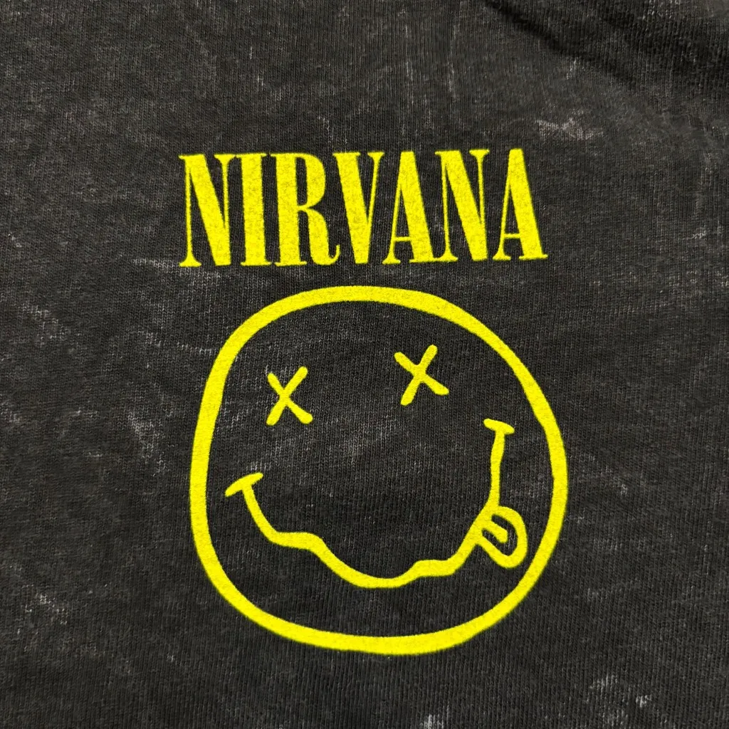 Nirvana Nevermind Grunge Band Mineral Wash T-Shirt Size Large - Image 2