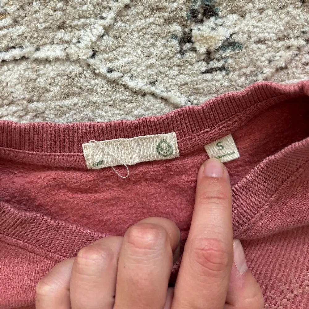 Tasc Sweatshirt‎ Womens Sm Red Pullover Organic Cotton Stretch Crew Neck Casual - Image 6