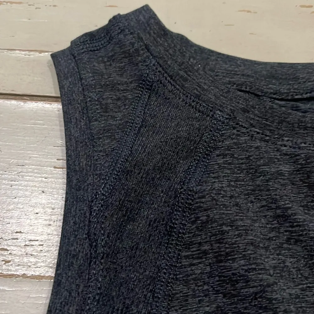 Women’s Member's Mark Soft Rib Tank Medium Semi Fitted Stretch Charcoal Grey - Image 3