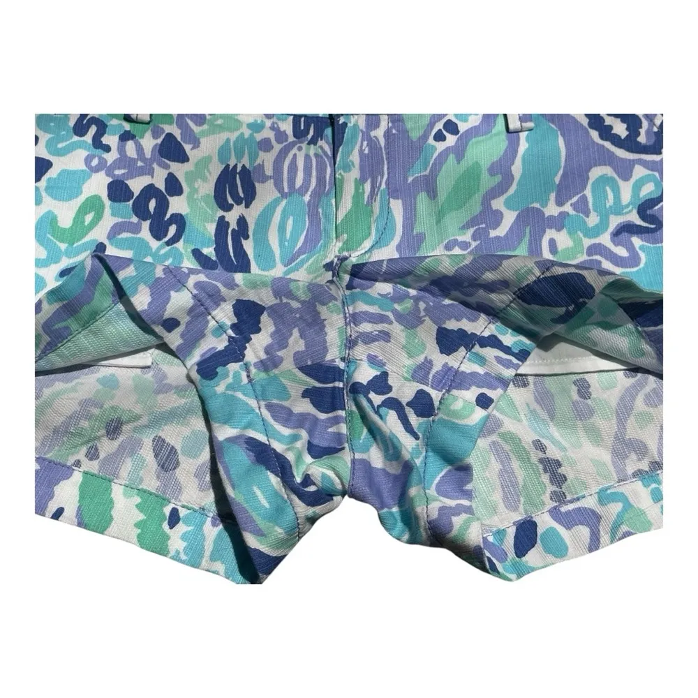 Lilly Pulitzer The Walsh Nice Ink Cotton Button Shorts Women’s 4 – Inseam 3” - Image 2