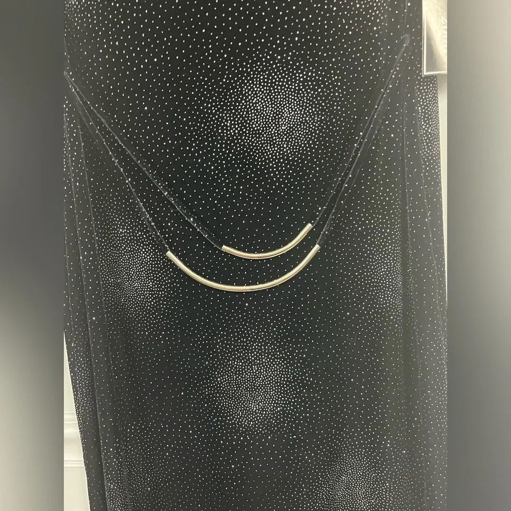 NWT Scarlett 2000 Junior Black Bedazzled Maxi Dress Size 9/10 - Image 4