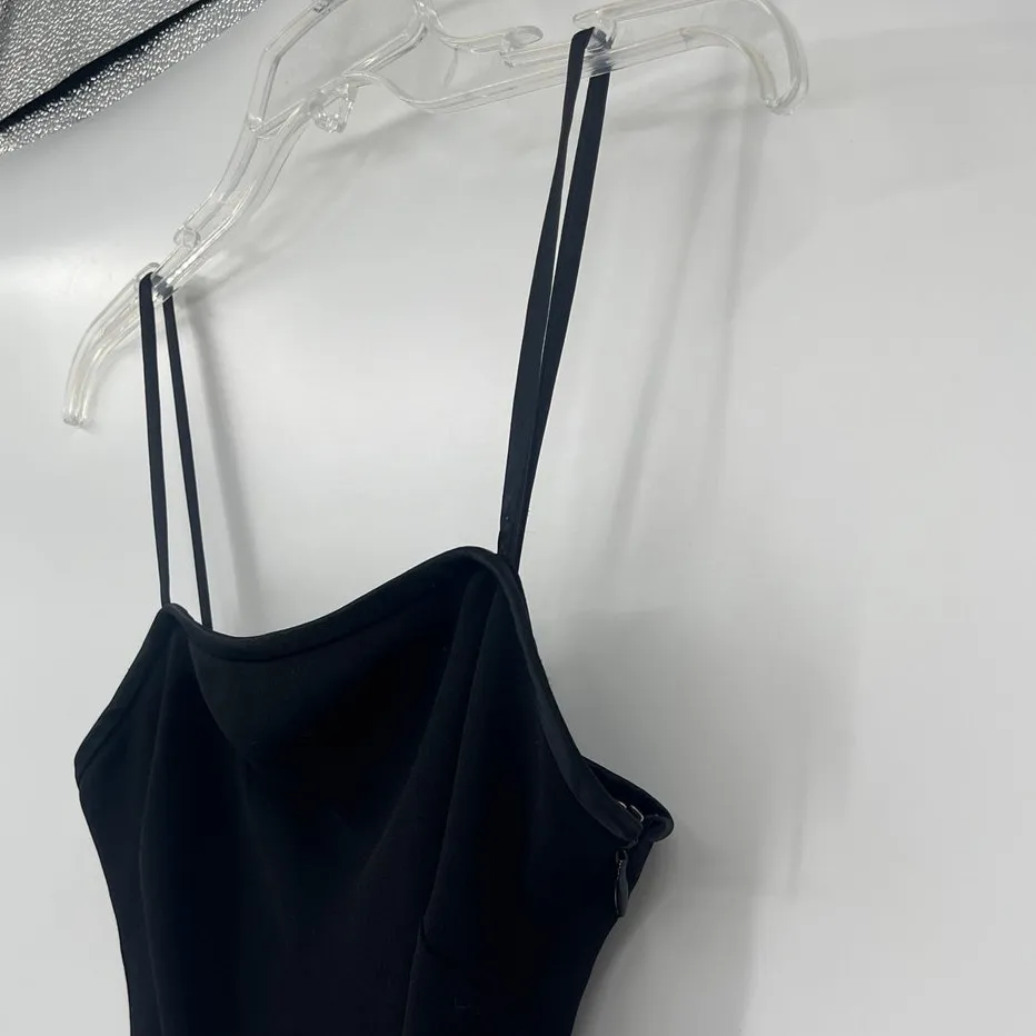 Vtg 90s Jones New York Asymmetric Dress Sz 6 LBD Slip Y2K Grunge Cocktail Hoco - Image 4