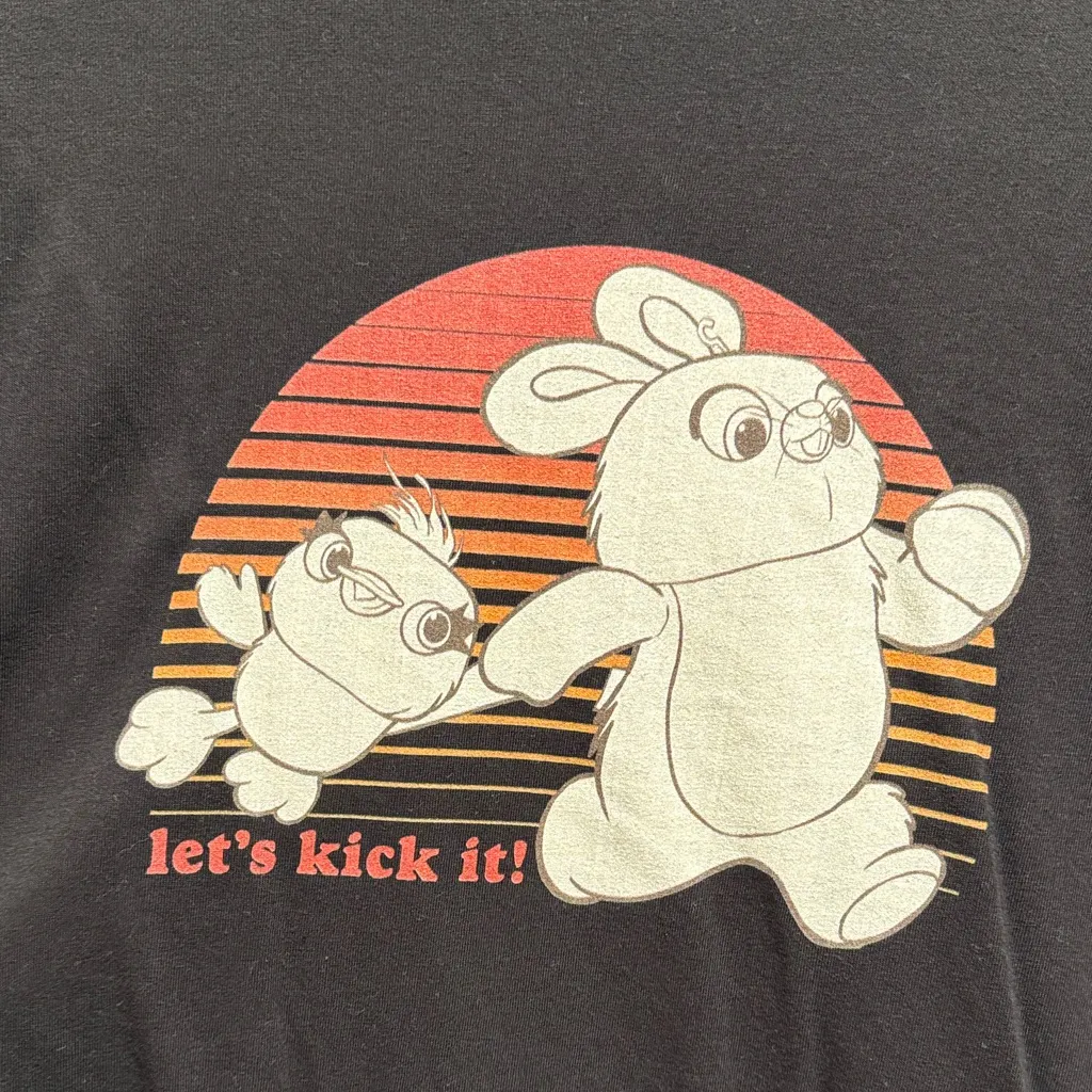 EUC Pixar Ducky and Bunny long sleeve shirt Black Size M - Image 2