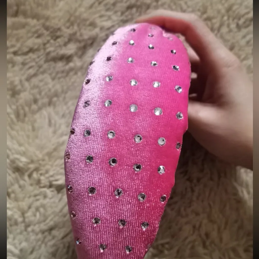 LeLe Sadoughi Pink Rhinestone women Headband - Image 7