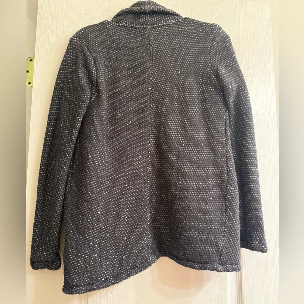 Lucky Brand Cozy Dark Grey and Cream Chunky Women's Sweater - size XS - Image 4