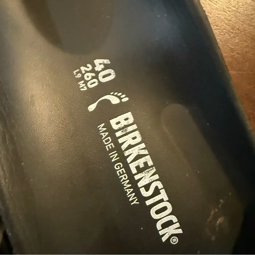 Birkenstock Eva Madrid Anthrancite Slip Ons EUC Size 40 Womens 9‎ Black Travel - Image 7