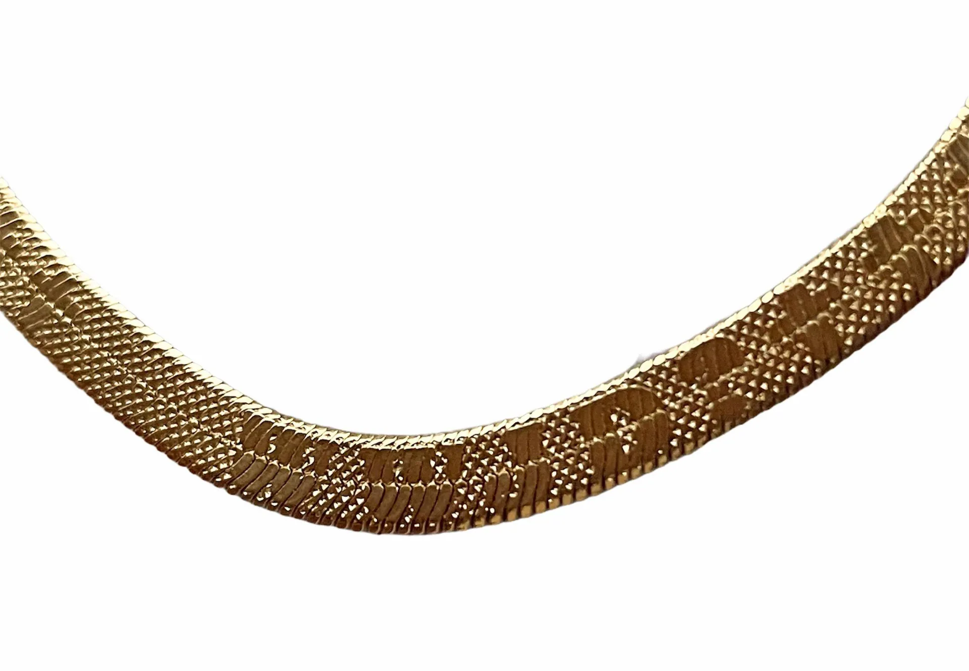 Vintage WWJD Herringbone Chain Bracelet Gold - Image 2