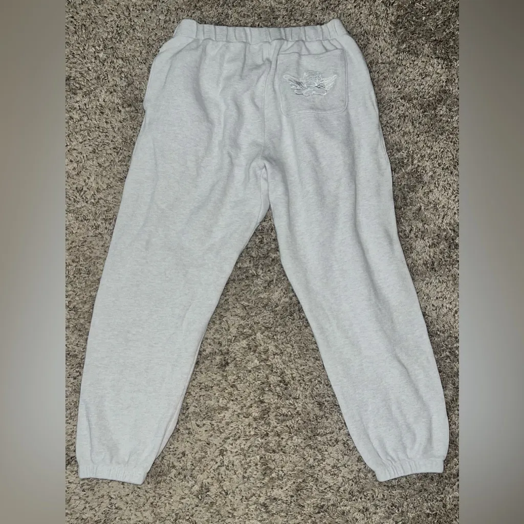 Boys Lie Mac Slim Vintage Style Sweatpants Joggers XL Light Gray - Image 5