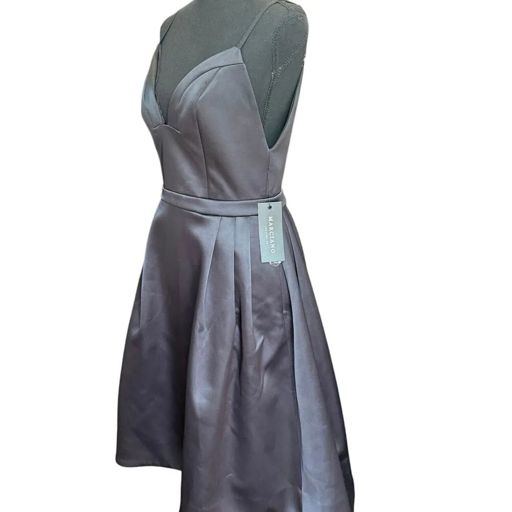 NWT Marciano Miriam Satin Scuba Dress Fit & Flare A-Line Black Size Medium $198 - Image 7