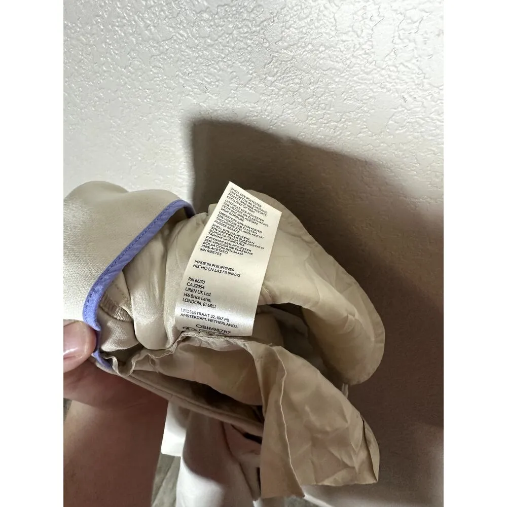 Anthropologie Maeve Tie Waist Culottes Cream Cropped Size 2 - Image 8