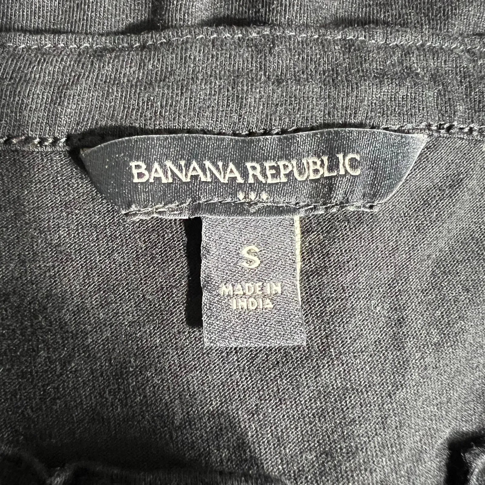 Banana Republic Womens Henley T Shirt Top Oversized Short Sleeve Black Small - Image 8