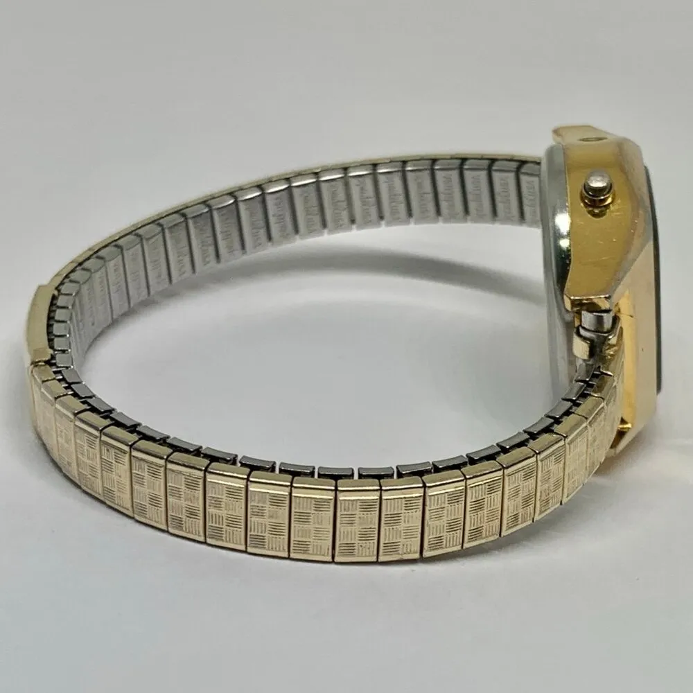 Vintage National Semiconductor women digital Watch New gold tone 24mm running - Image 6