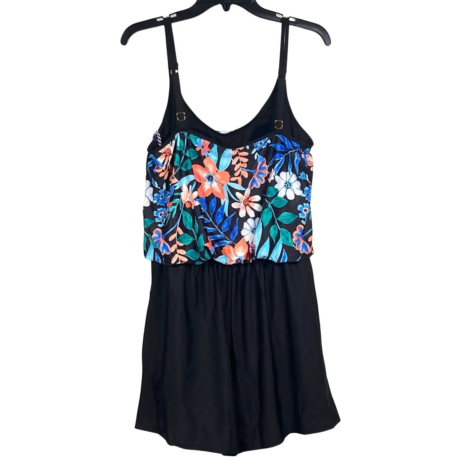 Sonnet Shores One Piece Swimsuit Size 14 Shorts Floral NWT Vibrant Vacation - Image 2